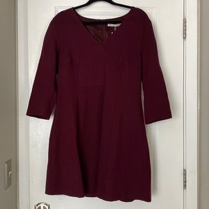 NWOT Dark Purple Trina Turk Long Sleeved Dress Size 14